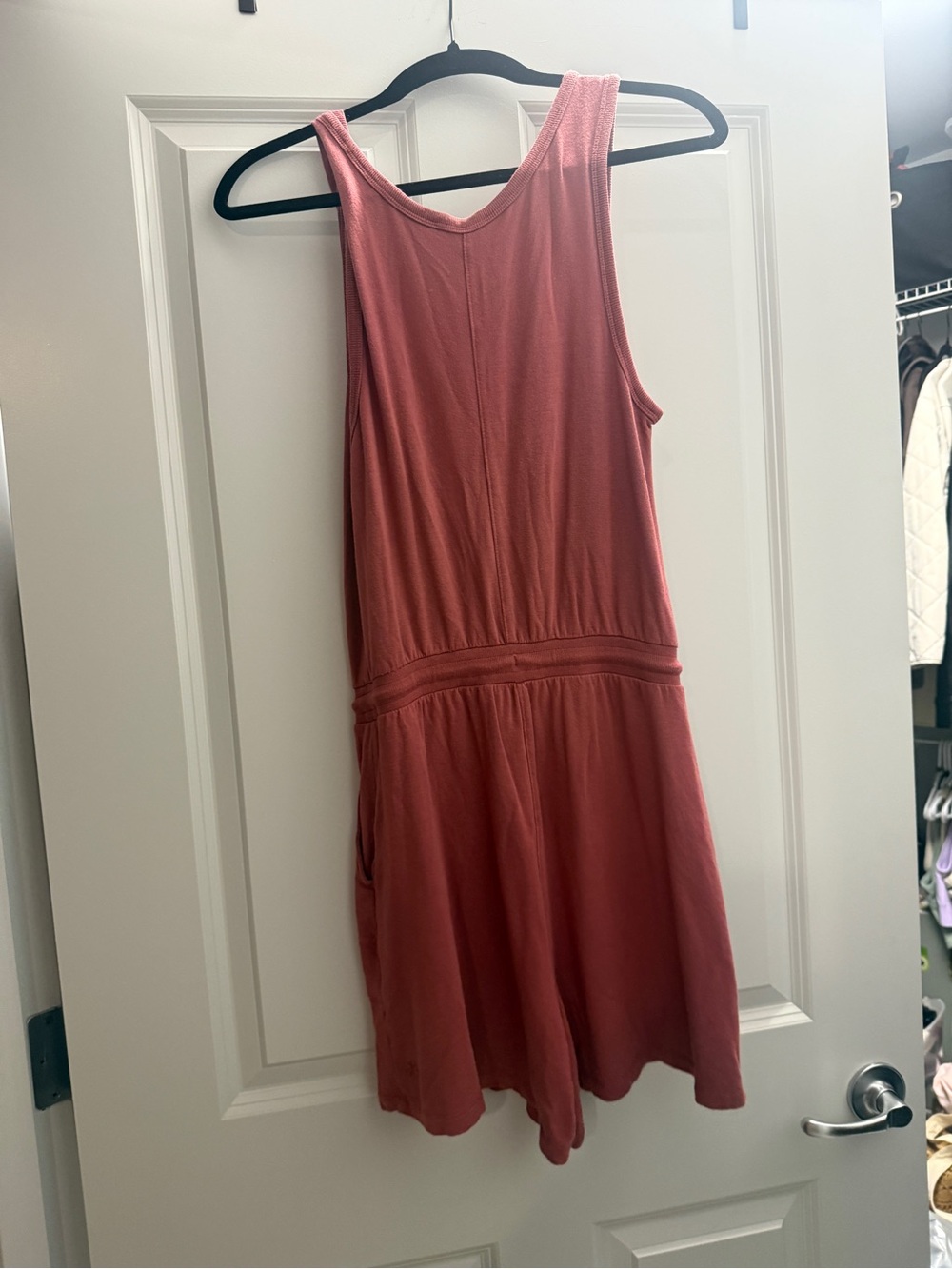 Athleta Dusty Rose Sleeveless Drawstring Romper - Picture 2 of 2